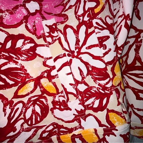 Chico’s Zenergy Floral Print Snap Button Zipper Front Lightweight Jacket Chicos - Picture 5 of 6